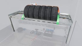 Renkaiden säilytyshylly