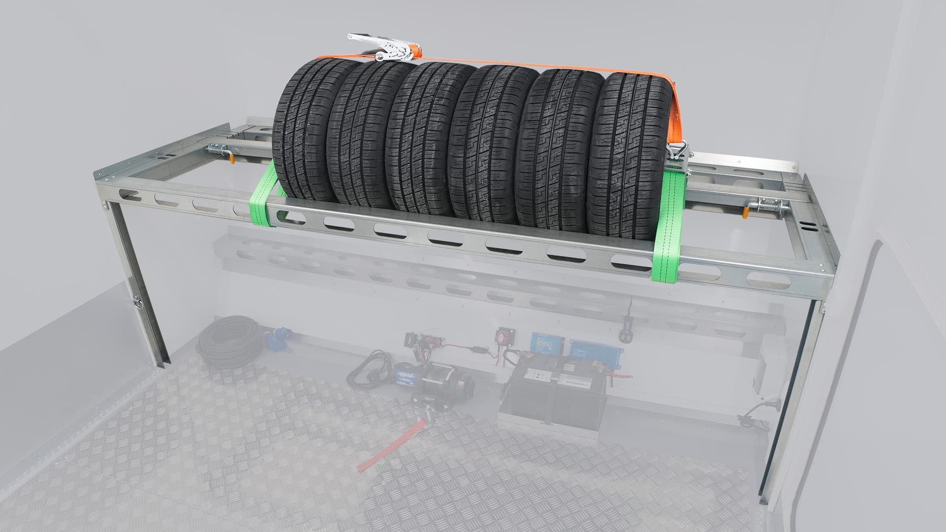 Renkaiden säilytyshylly (XXL)